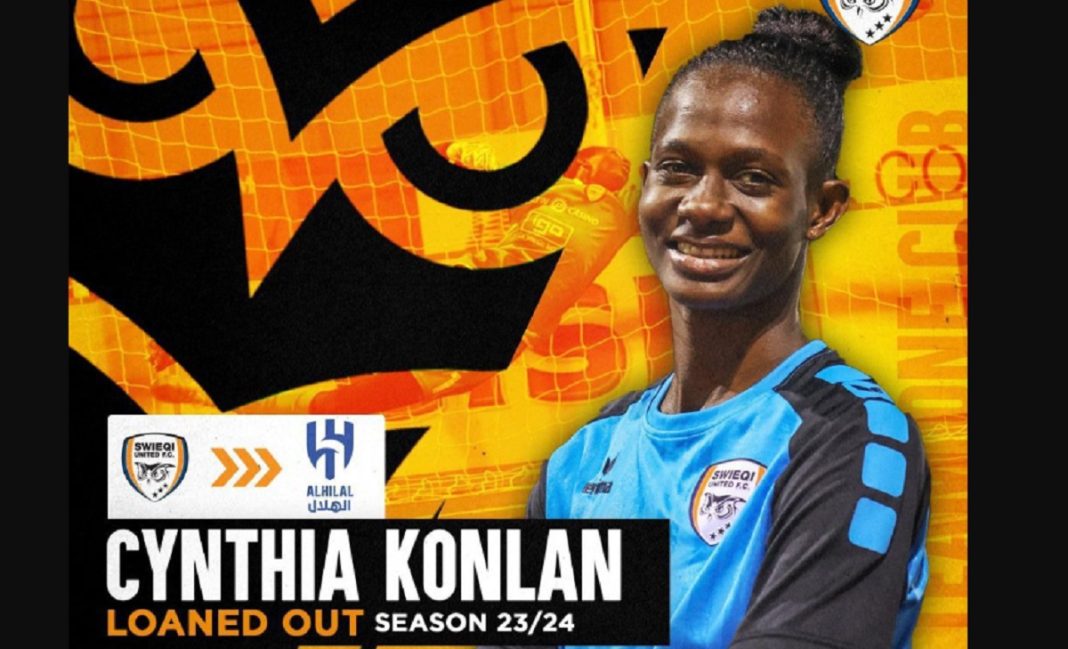 La gardienne des Black Queens Cynthia Konlan