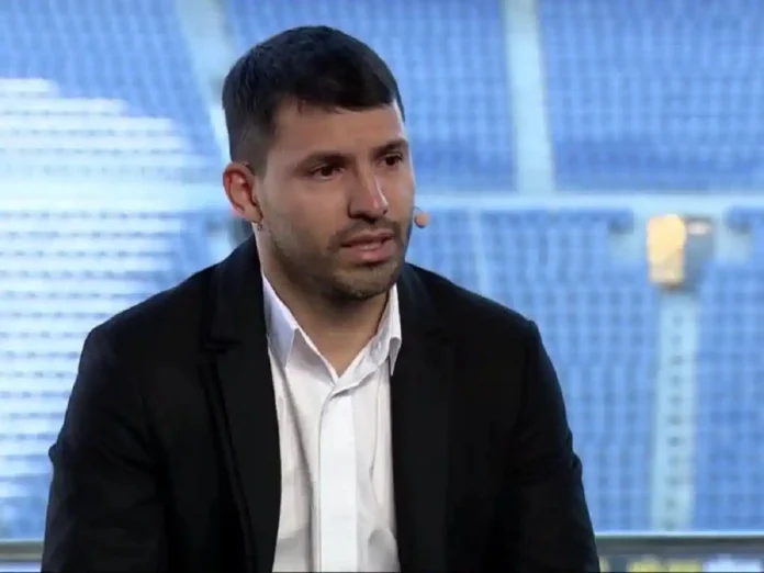 Sergio Aguero lors de la confÃ©rence de presse pour annoncer sa retraite